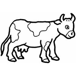 着色页: 奶牛 (动物) #13191 - 免费可打印着色页