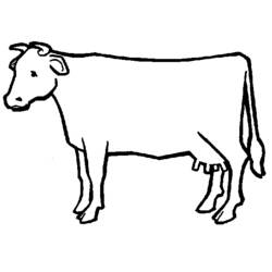 着色页: 奶牛 (动物) #13198 - 免费可打印着色页