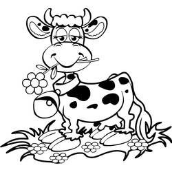 着色页: 奶牛 (动物) #13203 - 免费可打印着色页