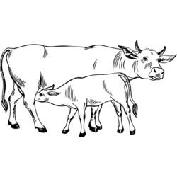 着色页: 奶牛 (动物) #13210 - 免费可打印着色页