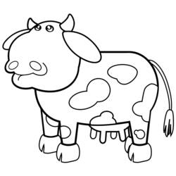 着色页: 奶牛 (动物) #13212 - 免费可打印着色页