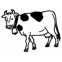 着色页: 奶牛 (动物) #13219 - 免费可打印着色页