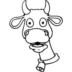 着色页: 奶牛 (动物) #13220 - 免费可打印着色页