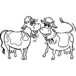 着色页: 奶牛 (动物) #13222 - 免费可打印着色页