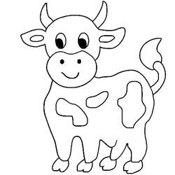 着色页: 奶牛 (动物) #13247 - 免费可打印着色页