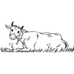 着色页: 奶牛 (动物) #13253 - 免费可打印着色页