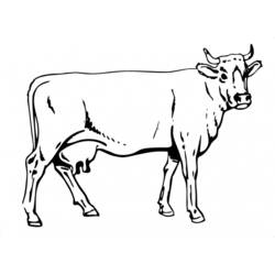 着色页: 奶牛 (动物) #13261 - 免费可打印着色页