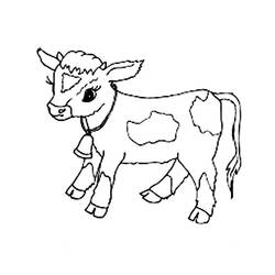 着色页: 奶牛 (动物) #13264 - 免费可打印着色页