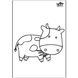着色页: 奶牛 (动物) #13278 - 免费可打印着色页
