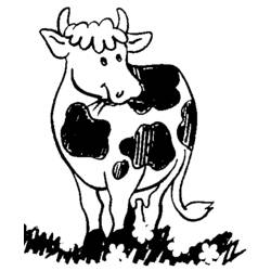 着色页: 奶牛 (动物) #13289 - 免费可打印着色页
