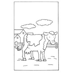 着色页: 奶牛 (动物) #13310 - 免费可打印着色页