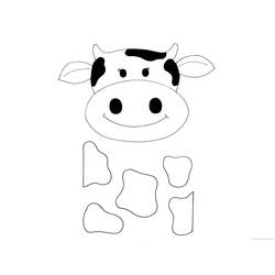 着色页: 奶牛 (动物) #13315 - 免费可打印着色页