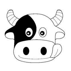 着色页: 奶牛 (动物) #13320 - 免费可打印着色页
