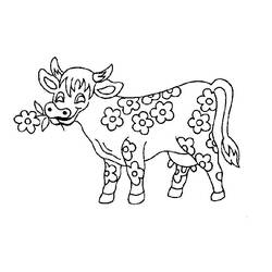 着色页: 奶牛 (动物) #13326 - 免费可打印着色页