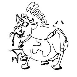 着色页: 奶牛 (动物) #13339 - 免费可打印着色页