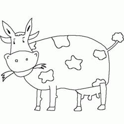 着色页: 奶牛 (动物) #13340 - 免费可打印着色页
