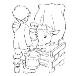 着色页: 奶牛 (动物) #13371 - 免费可打印着色页