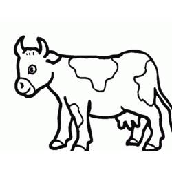着色页: 奶牛 (动物) #13373 - 免费可打印着色页