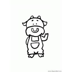 着色页: 奶牛 (动物) #13374 - 免费可打印着色页