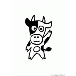 着色页: 奶牛 (动物) #13375 - 免费可打印着色页