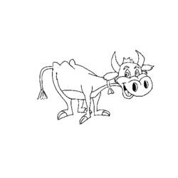 着色页: 奶牛 (动物) #13381 - 免费可打印着色页