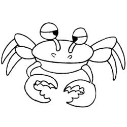 着色页: 螃蟹 (动物) #4583 - 免费可打印着色页