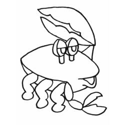 着色页: 螃蟹 (动物) #4587 - 免费可打印着色页