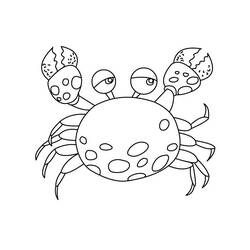 着色页: 螃蟹 (动物) #4597 - 免费可打印着色页