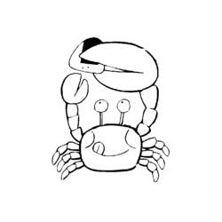 着色页: 螃蟹 (动物) #4603 - 免费可打印着色页