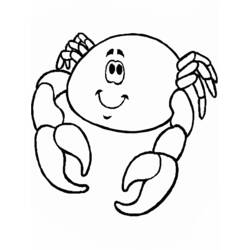 着色页: 螃蟹 (动物) #4610 - 免费可打印着色页