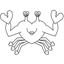 着色页: 螃蟹 (动物) #4625 - 免费可打印着色页