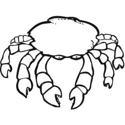 着色页: 螃蟹 (动物) #4631 - 免费可打印着色页