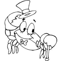 着色页: 螃蟹 (动物) #4635 - 免费可打印着色页