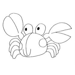 着色页: 螃蟹 (动物) #4643 - 免费可打印着色页