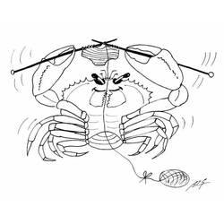 着色页: 螃蟹 (动物) #4654 - 免费可打印着色页