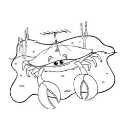 着色页: 螃蟹 (动物) #4656 - 免费可打印着色页