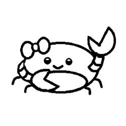 着色页: 螃蟹 (动物) #4665 - 免费可打印着色页