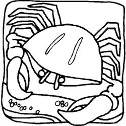 着色页: 螃蟹 (动物) #4666 - 免费可打印着色页