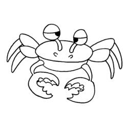 着色页: 螃蟹 (动物) #4678 - 免费可打印着色页