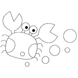 着色页: 螃蟹 (动物) #4680 - 免费可打印着色页