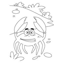 着色页: 螃蟹 (动物) #4690 - 免费可打印着色页