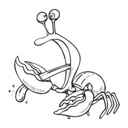 着色页: 螃蟹 (动物) #4695 - 免费可打印着色页