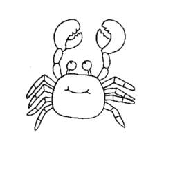 着色页: 螃蟹 (动物) #4700 - 免费可打印着色页
