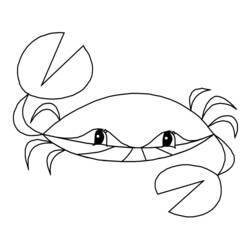 着色页: 螃蟹 (动物) #4705 - 免费可打印着色页