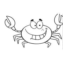 着色页: 螃蟹 (动物) #4735 - 免费可打印着色页