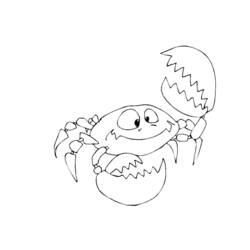 着色页: 螃蟹 (动物) #4749 - 免费可打印着色页