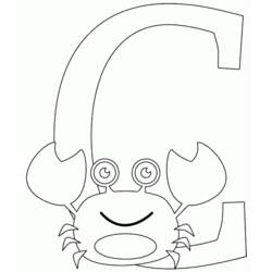 着色页: 螃蟹 (动物) #4764 - 免费可打印着色页