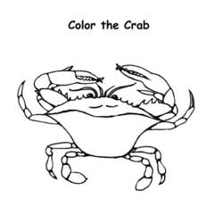着色页: 螃蟹 (动物) #4779 - 免费可打印着色页