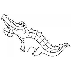 着色页: 鳄鱼 (动物) #4789 - 免费可打印着色页