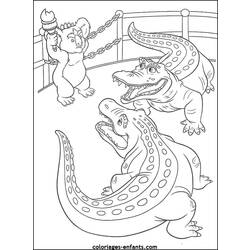 着色页: 鳄鱼 (动物) #4801 - 免费可打印着色页